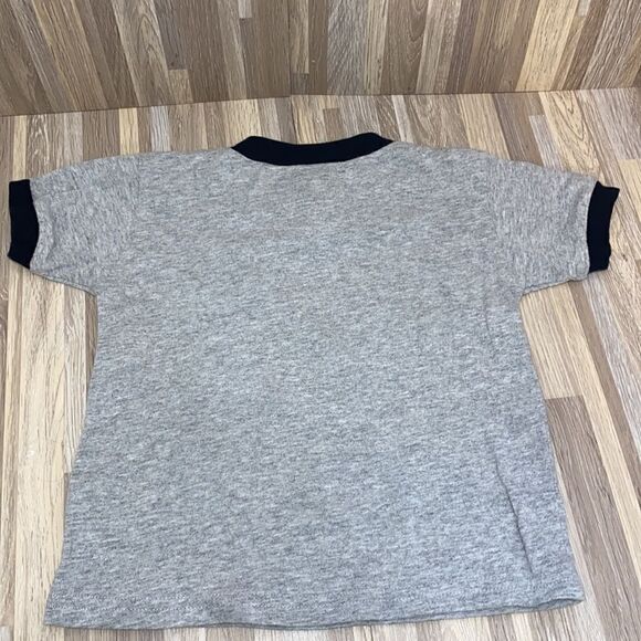 Zion rootswear Jimi Hendrix Shirt Ringer Band Tee Gray Black Trim Guitar Wing - Picture 5 of 6